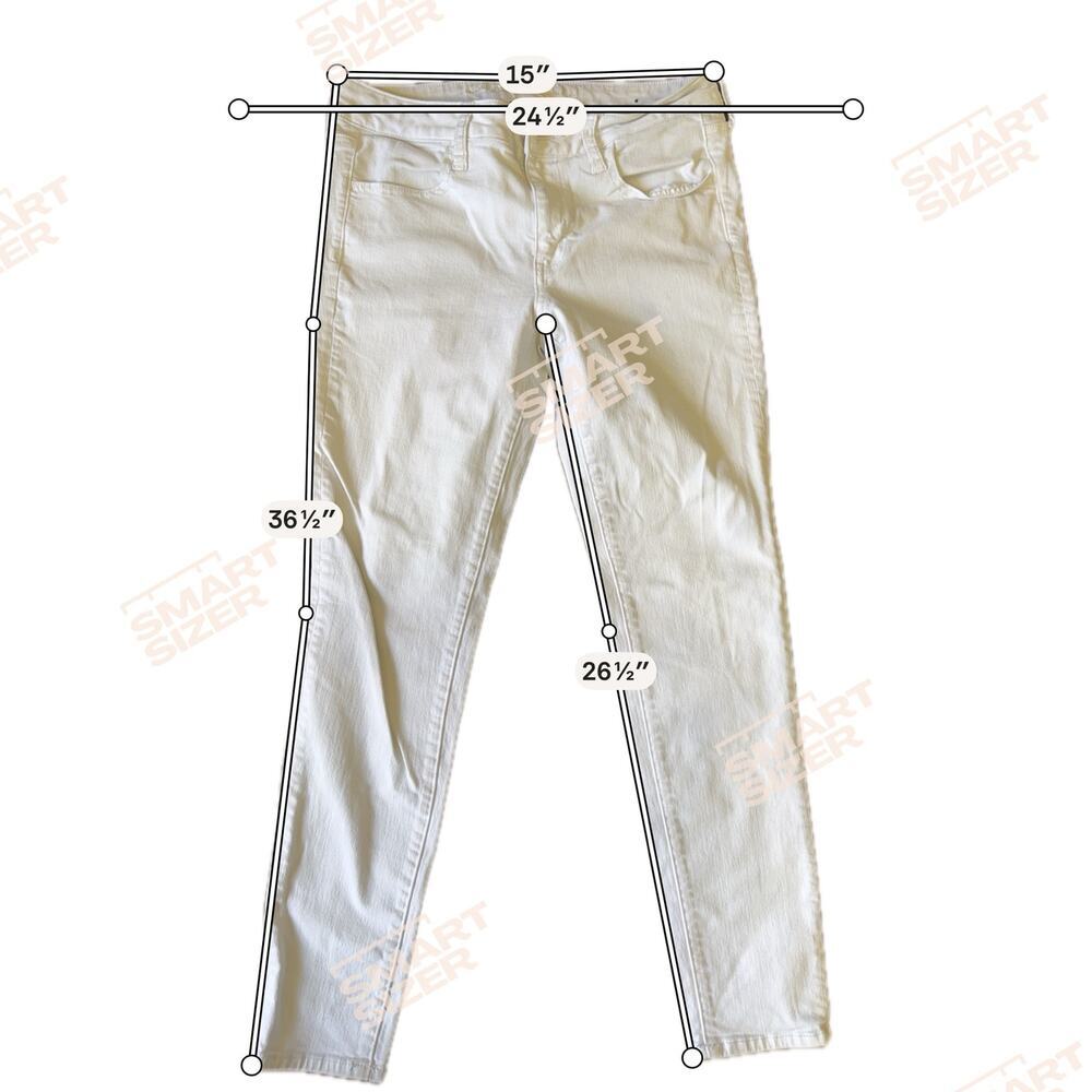 American eagle white super stretch denim womens size 10 - Picture 1 of 6